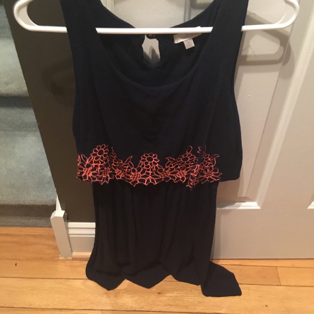 Sleeveless blue layered dress